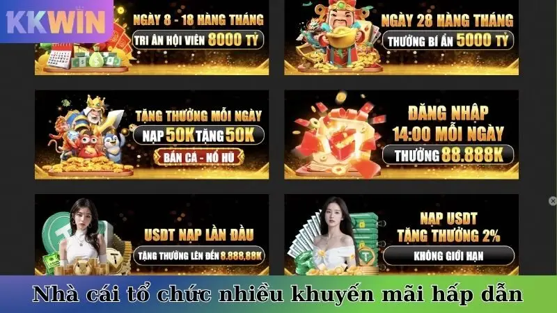 Nhà cái tổ chức nhiều khuyến mãi hấp dẫn